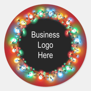 Weihnachtsleuchten für Weihnachtsfeiertage Runder Aufkleber