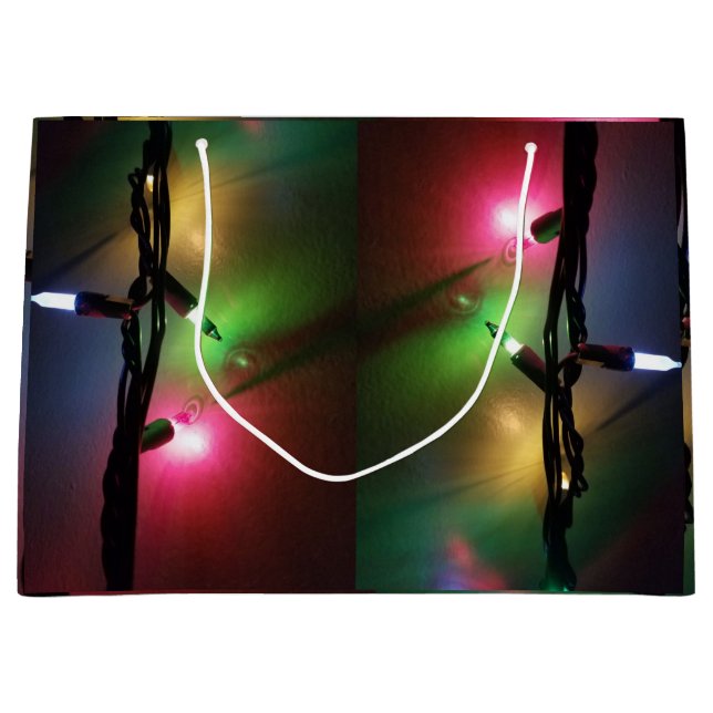 Weihnachtsleuchten Große Geschenktüte (Vorderseite)