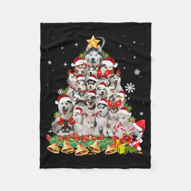 Weihnachtsleuchten | Hundexmas Fleecedecke (Vorderseite)