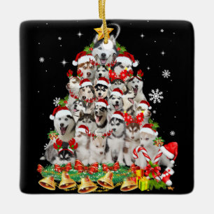 Weihnachtsleuchten   Hundexmas Keramikornament
