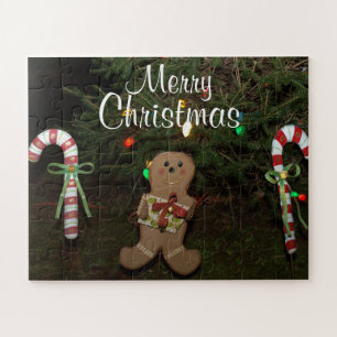 Weihnachtsleuchten Lebkuchen Mann Candy Canes Puzzle