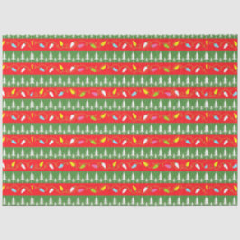 Weihnachtsleuchten und Bäume Seidenpapier