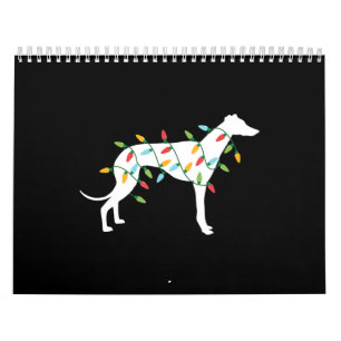Weihnachtsleuchten Windhund auf niedliche Geschenk Kalender