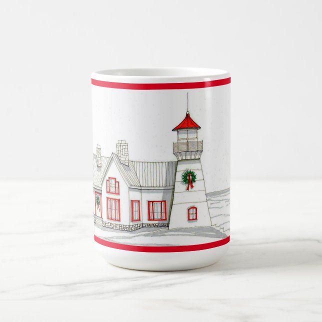 WeihnachtsLeuchtturm 1 Kaffeemaschine Tasse 15 oz (Mittel)