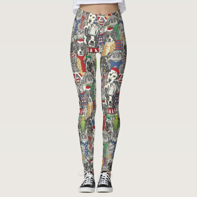 Weihnachtsleute Leggings (Vorderseite)