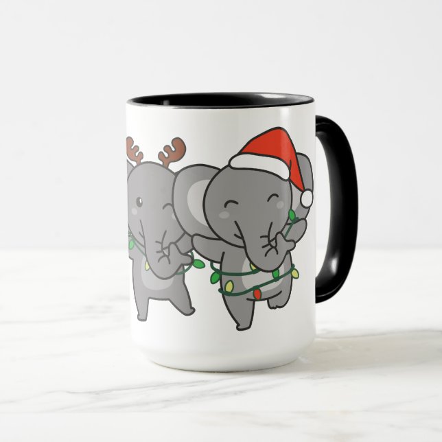 Weihnachtsleute Niedliche Tasse (VorderseiteRechts)