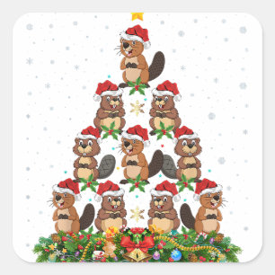 WeihnachtslGBT Don We now Our Gay Apparel Rainbow Quadratischer Aufkleber