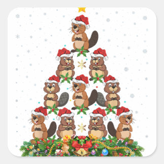 WeihnachtslGBT Don We now Our Gay Apparel Rainbow Quadratischer Aufkleber