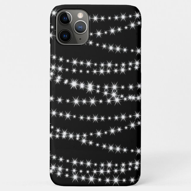 Weihnachtslicht auf schwarzen iPhone Case (Rückseite)