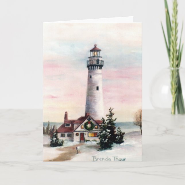 Weihnachtslicht-Blank-Karte Feiertagskarte (Vorderseite)