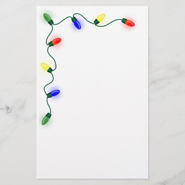 Weihnachtslicht-Briefpapier Briefpapier (Vorderseite)