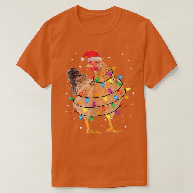 WeihnachtsLICHT Chicken Weihnachten Weihnachten We T-Shirt (Design vorne)