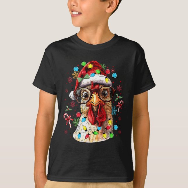 WeihnachtsLICHT Chicken Weihnachten Weihnachten We T-Shirt (Vorderseite)