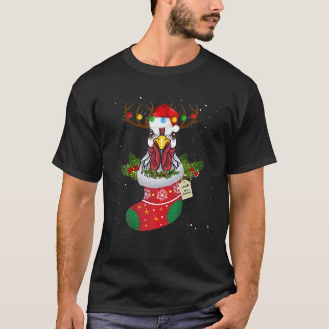 WeihnachtsLICHT Chicken Weihnachten Weihnachten We T-Shirt (Vorderseite)