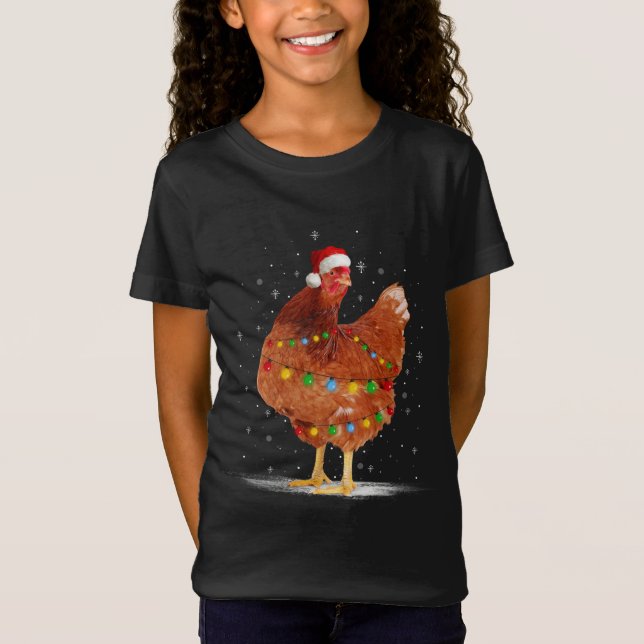 WeihnachtsLICHT Chicken Weihnachten Weihnachten We T-Shirt (Vorderseite)