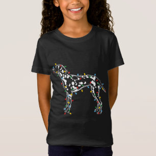 Weihnachtslicht Dalmatiner Hund Lover Ugly Sweater T-Shirt