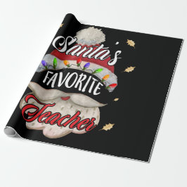 Weihnachtslicht der Lieblingslehrerin in der Weihn Geschenkpapier