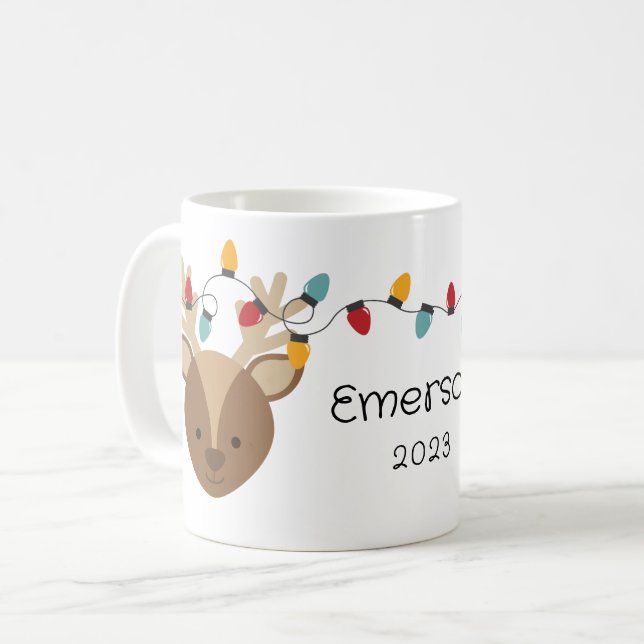 Weihnachtslicht des Kindes personalisierte Mug Kaffeetasse (Vorderseite Links)