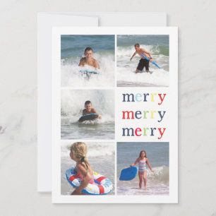 Weihnachtslicht Doppelseitige Multi-Foto-Karte Feiertagskarte