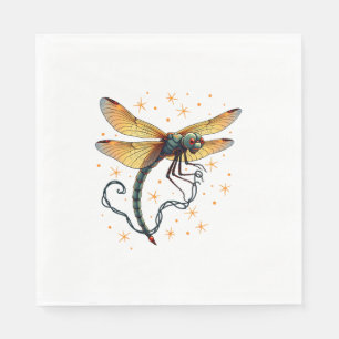 Weihnachtslicht-Dragonfly Serviette