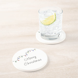 Weihnachtslicht Feierliche Retro-Feiertage Getränkeuntersetzer