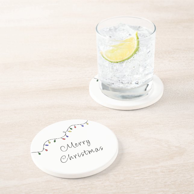 Weihnachtslicht Feierliche Retro-Feiertage Getränkeuntersetzer (Seite)