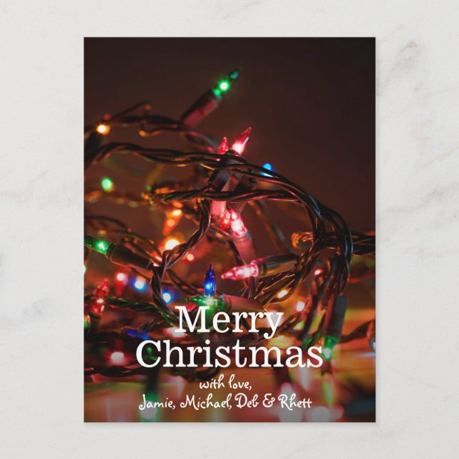 Weihnachtslicht Feiertagspostkarte (Vorderseite)