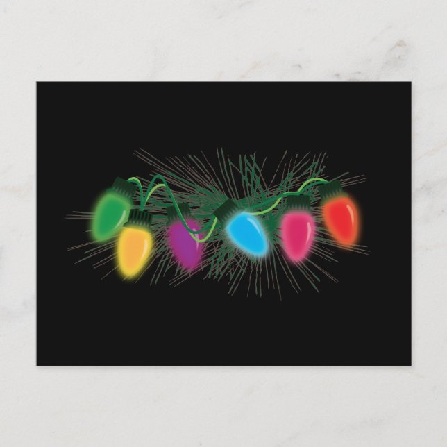 Weihnachtslicht Feiertagspostkarte (Vorderseite)