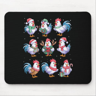 WeihnachtsLICHT Funny Chickens Lover Anim Mousepad