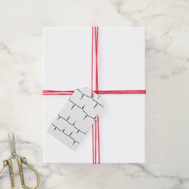 Weihnachtslicht Geschenkanhänger (Mit Garn)