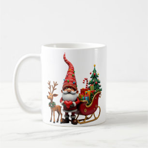 Weihnachtslicht-Gnom Weihnachtsmann fährt auf Schl Kaffeetasse