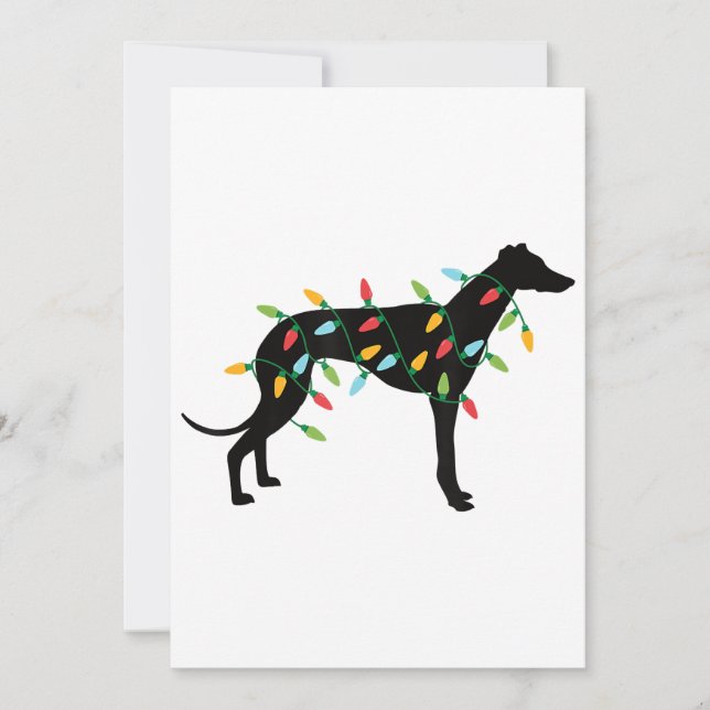 Weihnachtslicht Greyhound Niedliche Geschenke Dog  (Vorderseite)
