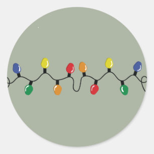 Weihnachtslicht-große Birnen Runder Aufkleber