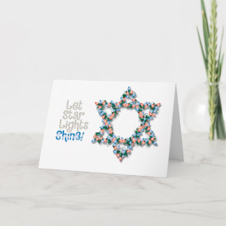 Weihnachtslicht-Hanukkka-Karte Feiertagskarte