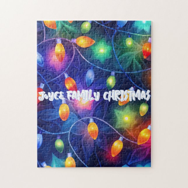 Weihnachtslicht Heller Urlaub Whimsical Merry Puzzle (Vertikal)