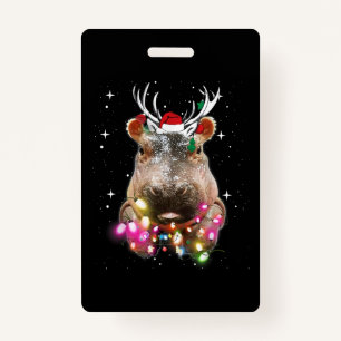 Weihnachtslicht Hippo Fiona Hippopotamus Lover Ausweis