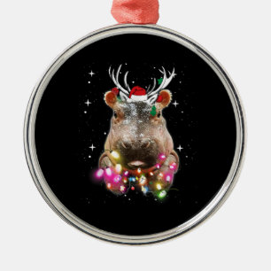 Weihnachtslicht Hippo Fiona Hippopotamus Lover Ornament Aus Metall