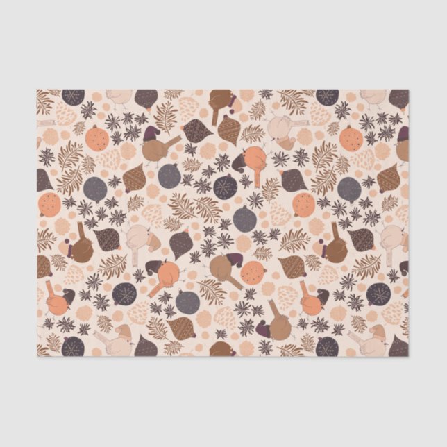 Weihnachtslicht im Wald Seidenpapier (Vorderseite)