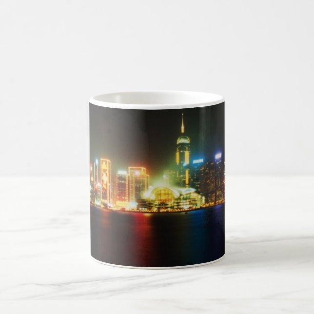 Weihnachtslicht in Hong Kong Kaffeetasse (Mittel)