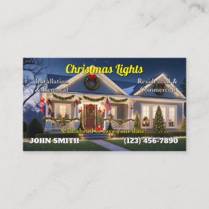 Weihnachtslicht Installation Business Cards Visitenkarte