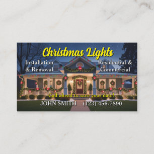Weihnachtslicht Installation Business Cards Visitenkarte