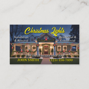 Weihnachtslicht Installation Business Cards Visitenkarte