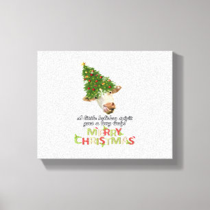 Weihnachtslicht Kuh Liebhaber Klassischer T - Shir Leinwanddruck
