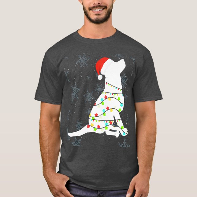 Weihnachtslicht Labrador Retriever Dog Lover T-Shirt (Vorderseite)