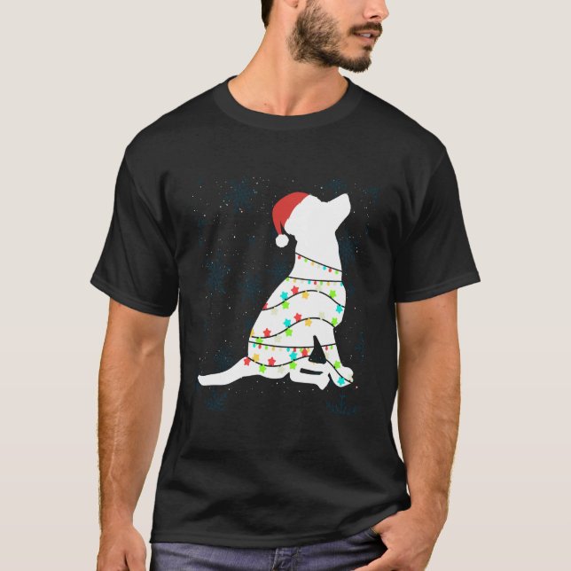 Weihnachtslicht Labrador Retriever T Shirt Dog Lo (Vorderseite)