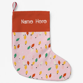 WeihnachtsLICHT Minimal Retro Fett Rosa Kleiner Weihnachtsstrumpf