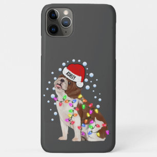 Weihnachtslicht mit englischer Bulldogge Hunde Sti Case-Mate iPhone Hülle