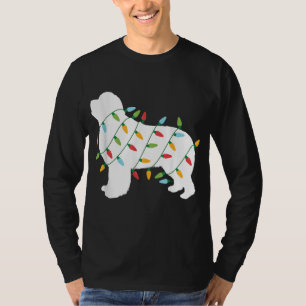 Weihnachtslicht Neufundland Hunde Liebhaber T-Shirt