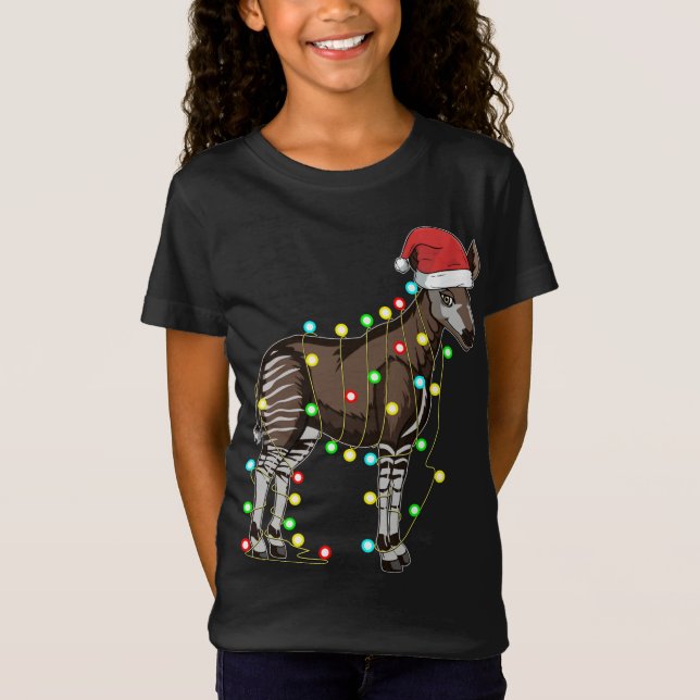 WeihnachtsLICHT Okapi Lover Funny Xmas Holiday Gi T-Shirt (Vorderseite)