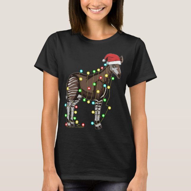 WeihnachtsLICHT Okapi Lover Funny Xmas Holiday Gi T-Shirt (Vorderseite)